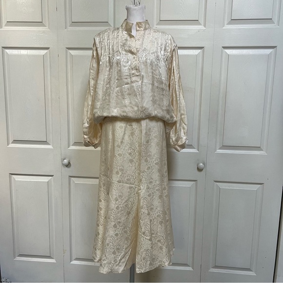 Vintage Stanley Nelson Pure Silk 3 Piece Skirt Suit Size Large - Picture 13 of 16